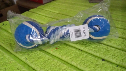 Various angles of the durable cotton rope dog toy for chewing.