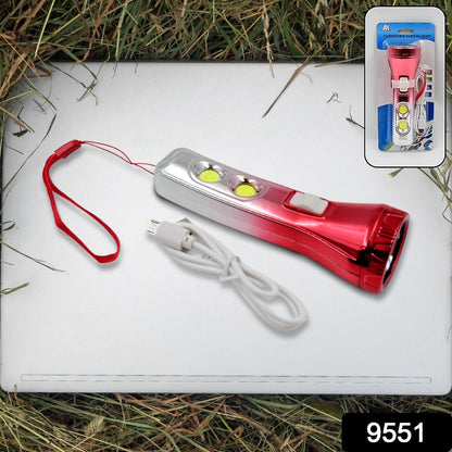 Hand holding the compact LED torchlight, highlighting its grip.