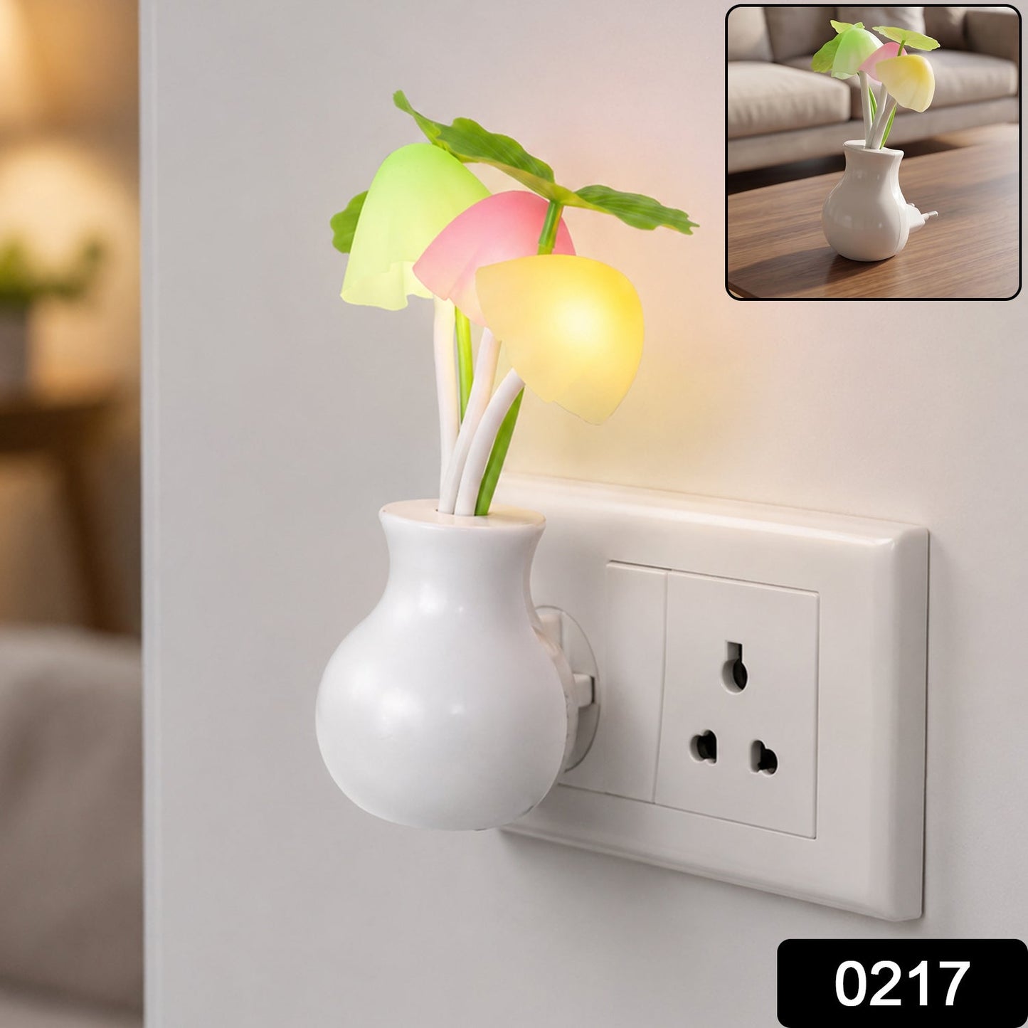 Mushroom Night Light – Auto Sensor Multicolor LED Lamp | Indo Glow